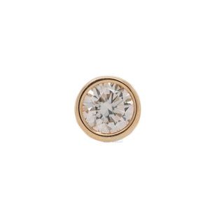 BVLA 14k Yellow Gold Bezel Gem CZ Internally Threaded End 16g/18g